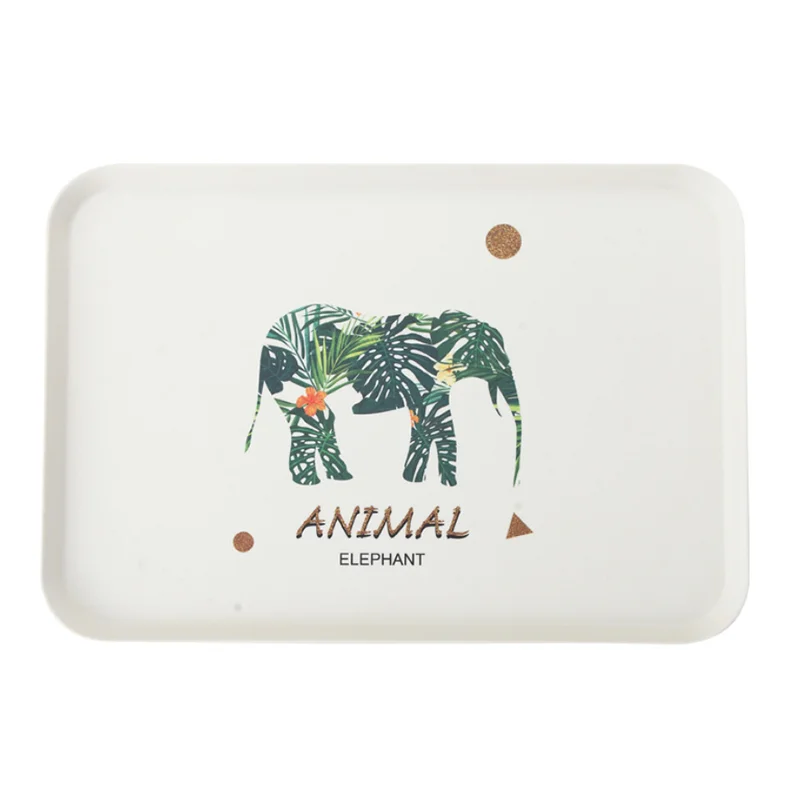 custom printed rectangular hard rolling tray melamine food drink serving trays