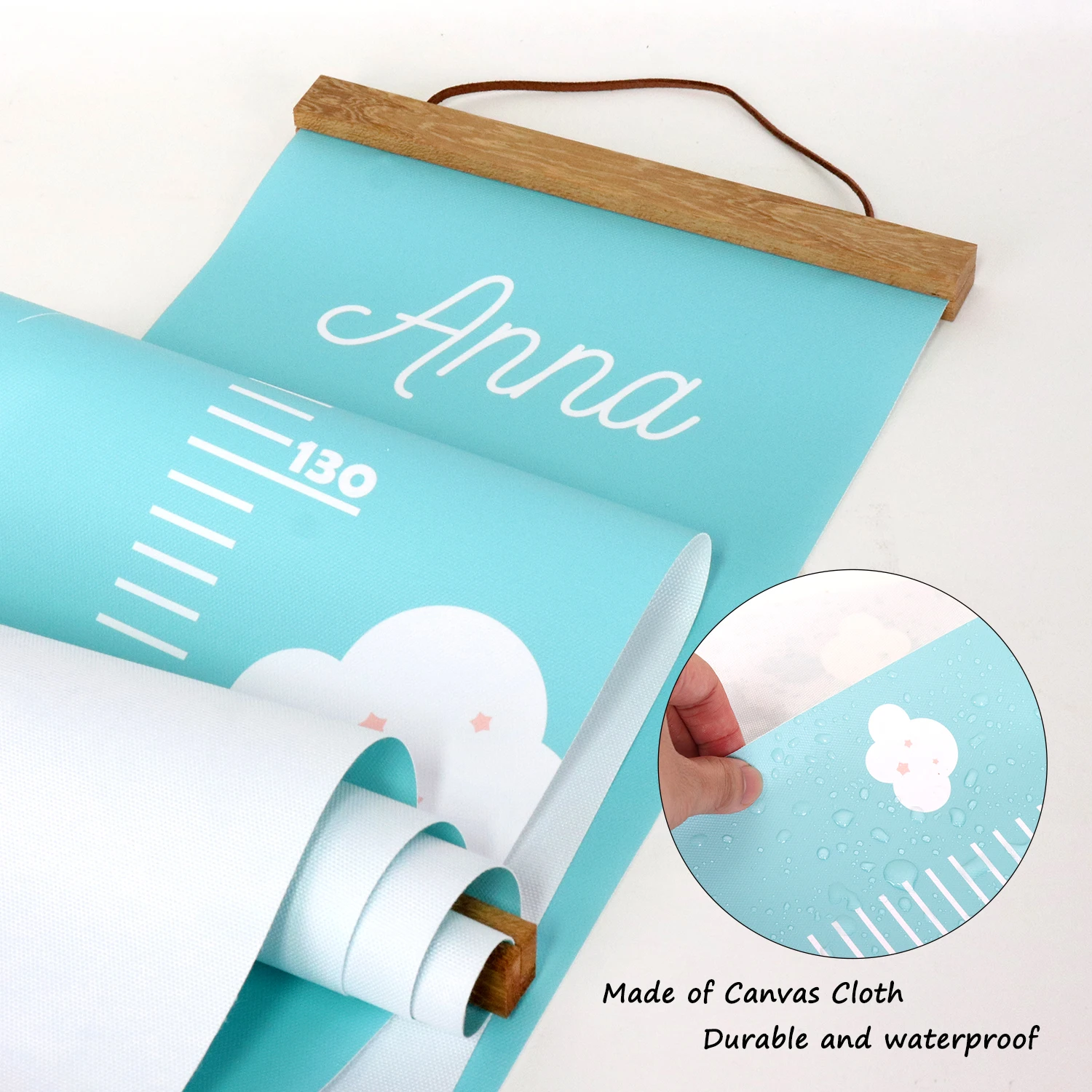 Growth Charts for Kids Baby Height Growth Chart Ruler Removable Canvas Wall Hanging Measurement Chart