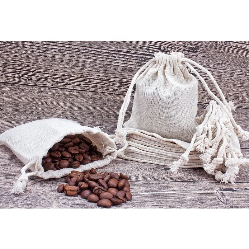 Экологичный джутовый мешочек высокой плотности, льняной пеньковый мешок Hessian, мешок для кофе, какао, упаковка, ювелирные изделия, подарочные пакеты