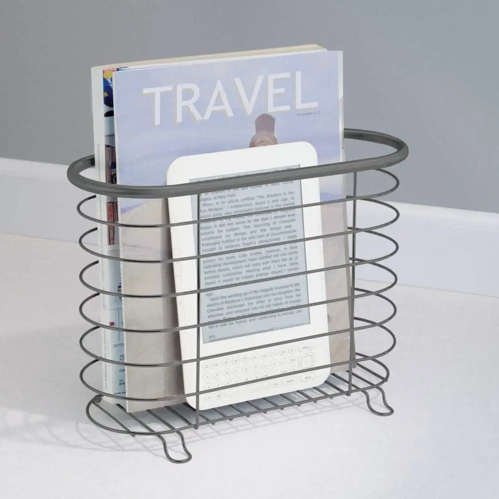 ORR084 Decorative Farmhouse Magazine Holder Organizer Standing Rack for Magazines Books