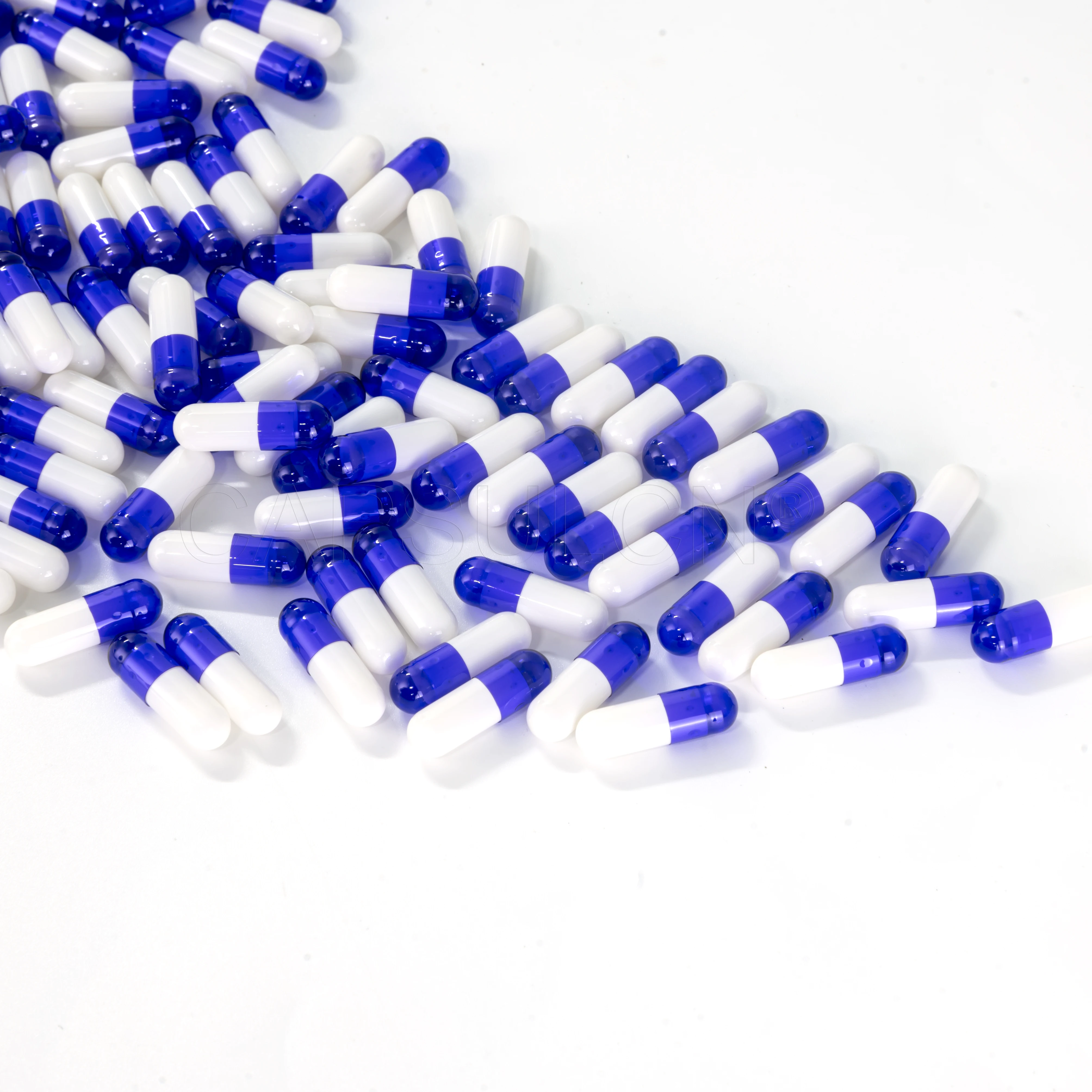 CapsuCN Halal Certified Using 100% Bovine Bone Glue Empty Gelatin Separated Capsules Size 0 Empty Gel Capsules Customized