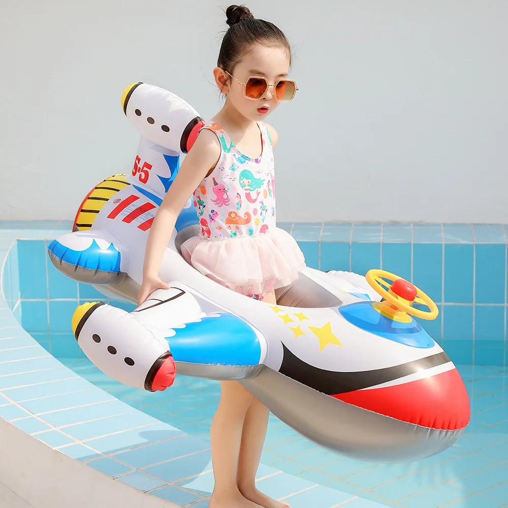 Factory Price Hot Sale Inflation Baby Airplane Float Baby Seating Swimming Pool Ring