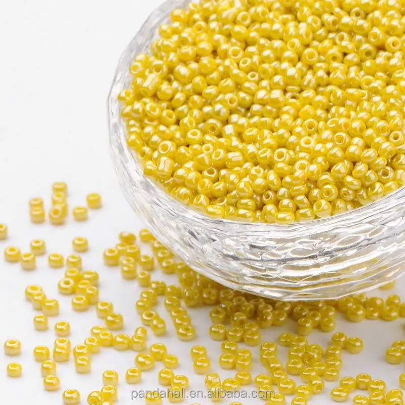 Wholesale selling Pandahall 12/0 Lustered Opaque Color Jewelry Glass Seed Beads