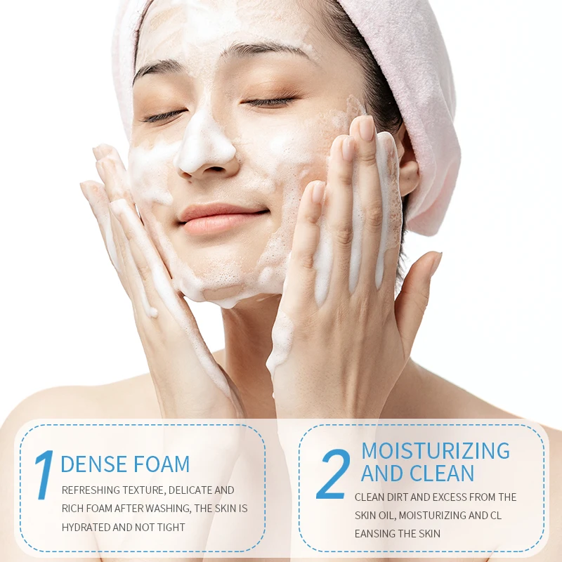 OEM Images private label organic amino acid hydrating moisturizing pore deeply cleansing facial cleanser cream
