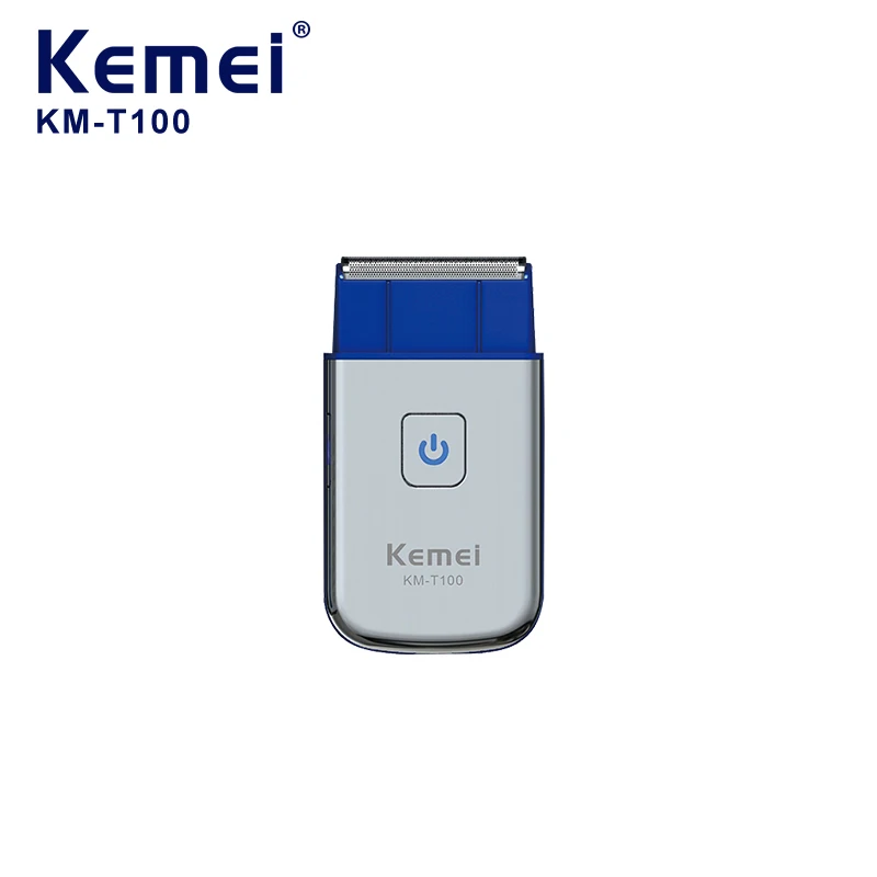 KEMEI KM-T100 портативная Мини Беспроводная электробритва для бритья из фольги бритва Мужская триммер бороды
