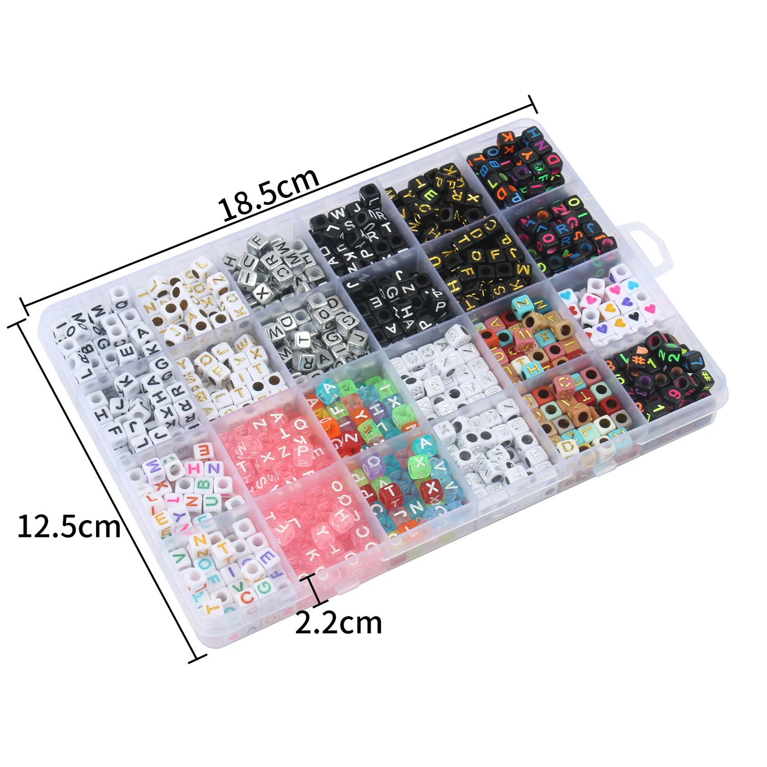 Набор разноцветных бусин с буквами алфавита для изготовления ювелирных изделий «сделай сам»