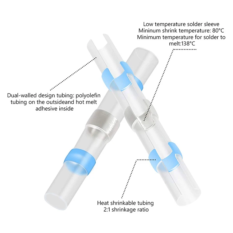 
Solder Seal Heat Shrink Wire Butt Connectors Ip67 Wire Connector Kit 