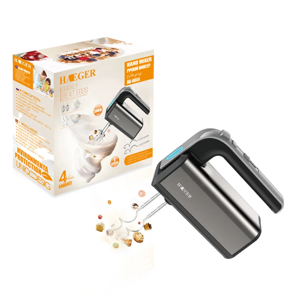 Wholesale New Custom Design Silver 5 Speeds Hand Mixer Professional Electronic Hand Mixer