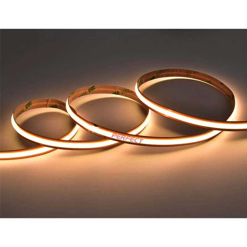 1mm Free Cutting At Any Point 12V 24V 528Leds 8mm 13W Warm White Dotless Cob Led Strip For Linear Light