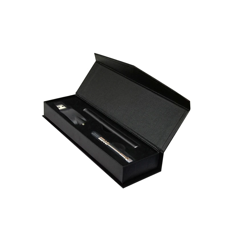 Black Folding Recycled Paper Gift Packaging Magnetic Closure Custom Logo Dice Paper Box