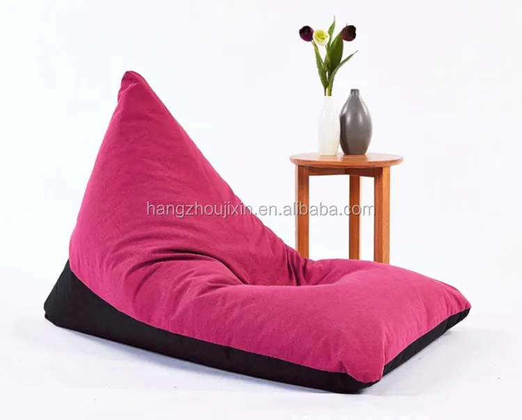Triangle back support rested design bean bag living room sofa chair