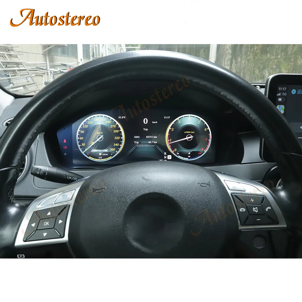Digital Cluster Virtual Cockpit For Mercedes Benz C W204 2007-2014 Car Upgrade Refit Dashboard Player Speed Meter Screen
