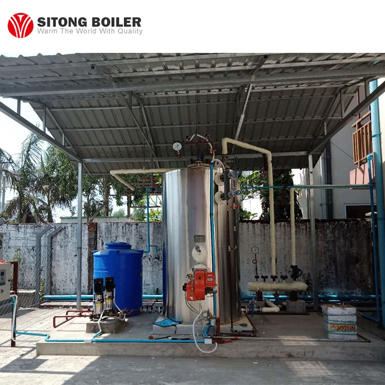 0.1t 500kg/h 4t/h Small Vertical Diesel Oil HFO LNG LPG Fired Steam Boiler for