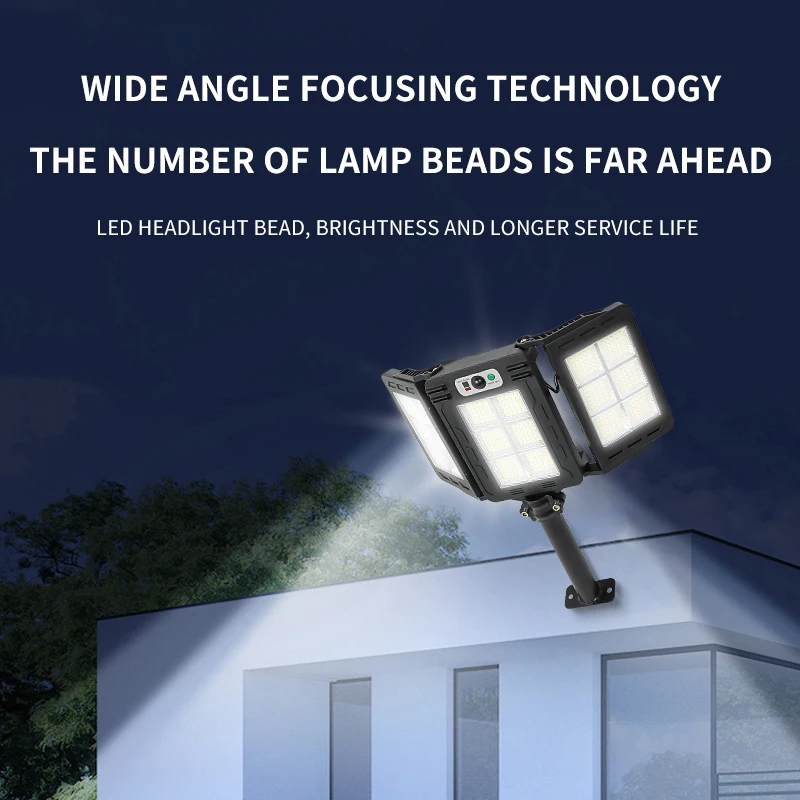 Уличный складной уличный светильник QianYu, беспроводной светодиодный фонарь на солнечной батарее с датчиком движения для дороги, сада, ярдов