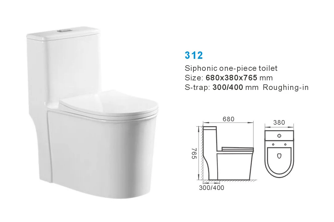 New Products Bathroom Toilets High Quality Middle East Dual Flush Siphon Flush One Piece Wc Toilet