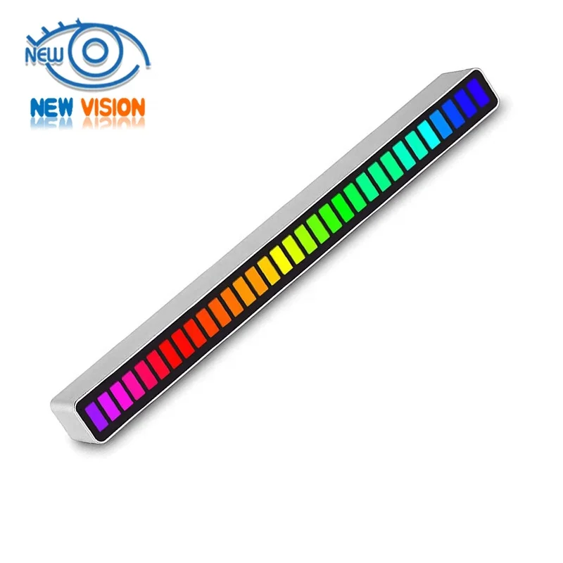 
32 Bit Music Level Indicator Aluminum Bar Voice Sound Control Audio Spectrum RGB Light LED Display Rhythm Pulse Colorful Signal 