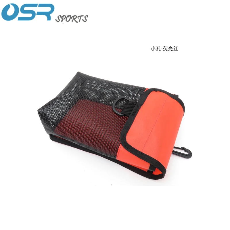 Scuba Diving 210D Nylon PVC Mesh Bag Fits SMB Reel Lanyard