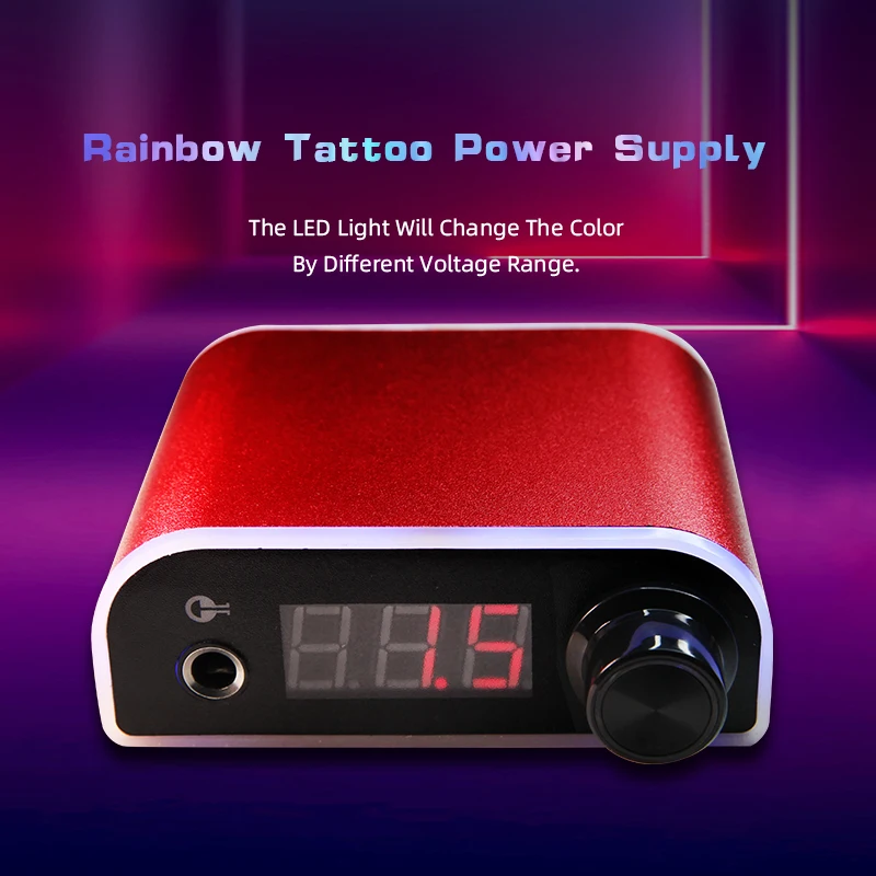 Dragoart Tattoo Supply Digital Control Colorful LED Rainbow Tattoo Power Supply