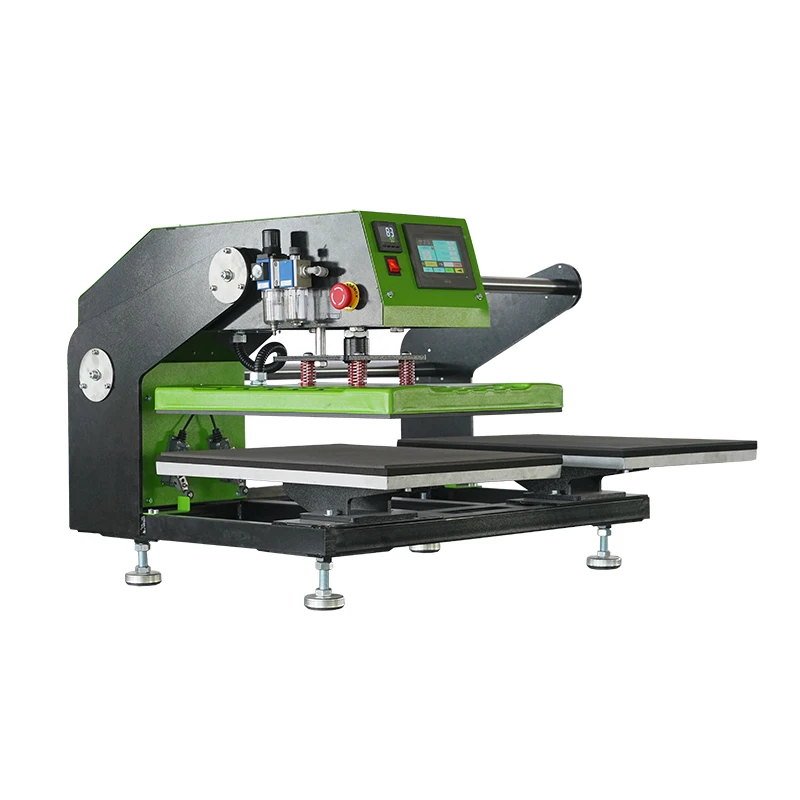 Efficient fully penumatic  38*38cm  heat press machine with double stations
