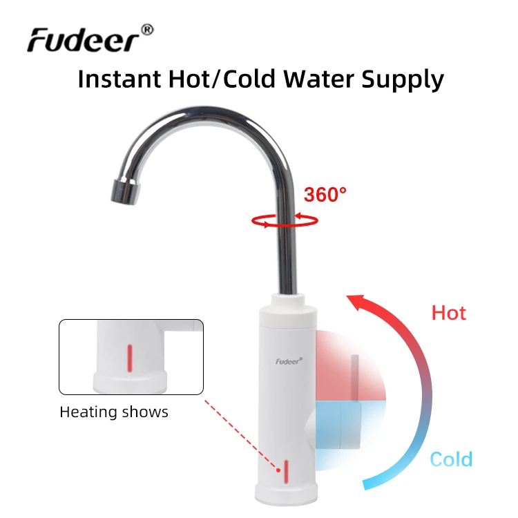 OEM 3000W Kitchen torneiras Instant Heater Hot Water Tap Electric Faucet With Temperature Regulator