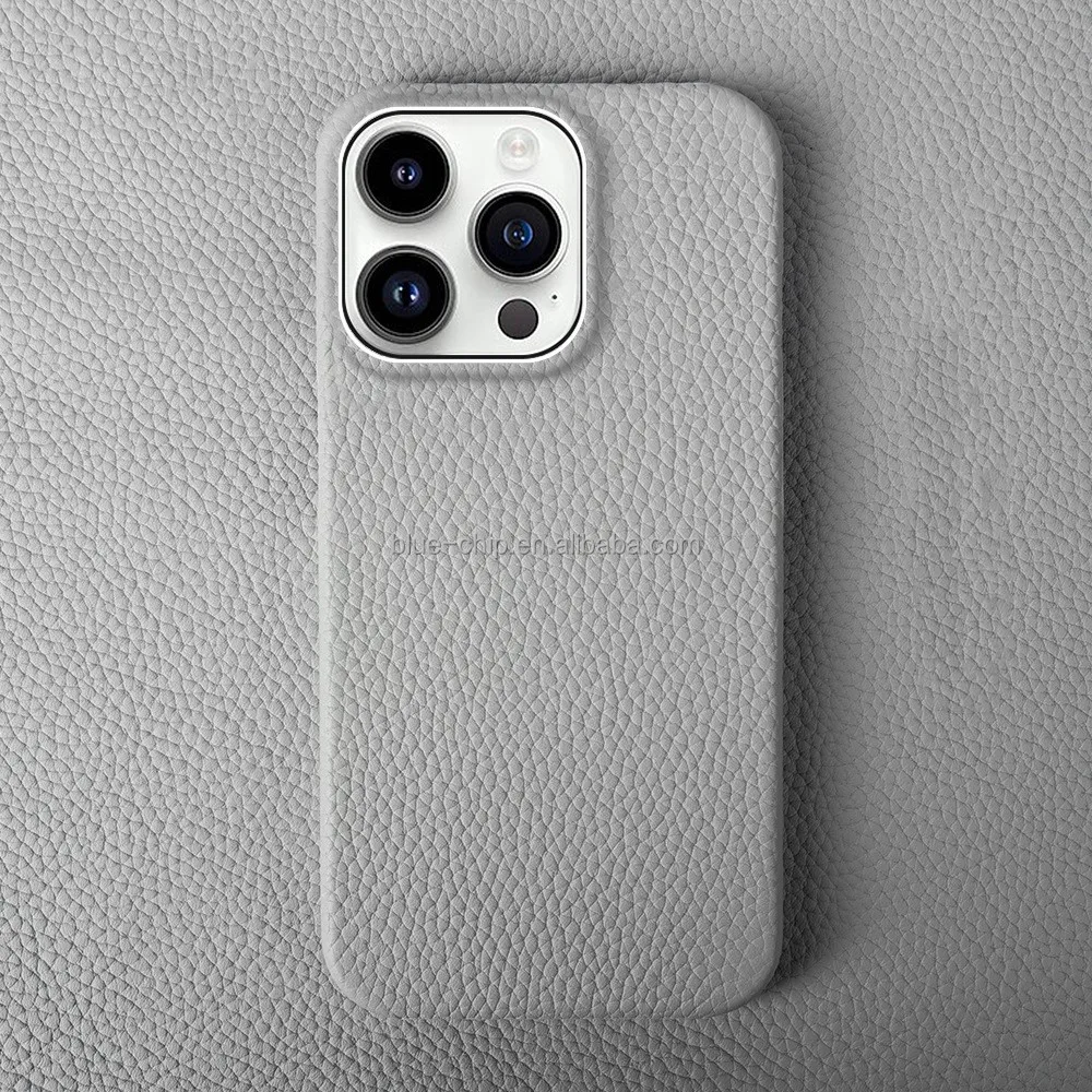 New Arrival Luxury Cowhide Design High Quality Durable Half Protection Genuine Leather Phone Case for Iphone 15 12 11 14Pro Max