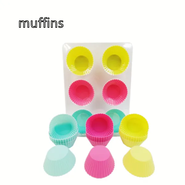 
Low MOQ Silicone Muffin Cupcake Liners Baking Cups/Cup Cake Molds Cake Cases/Moulds 