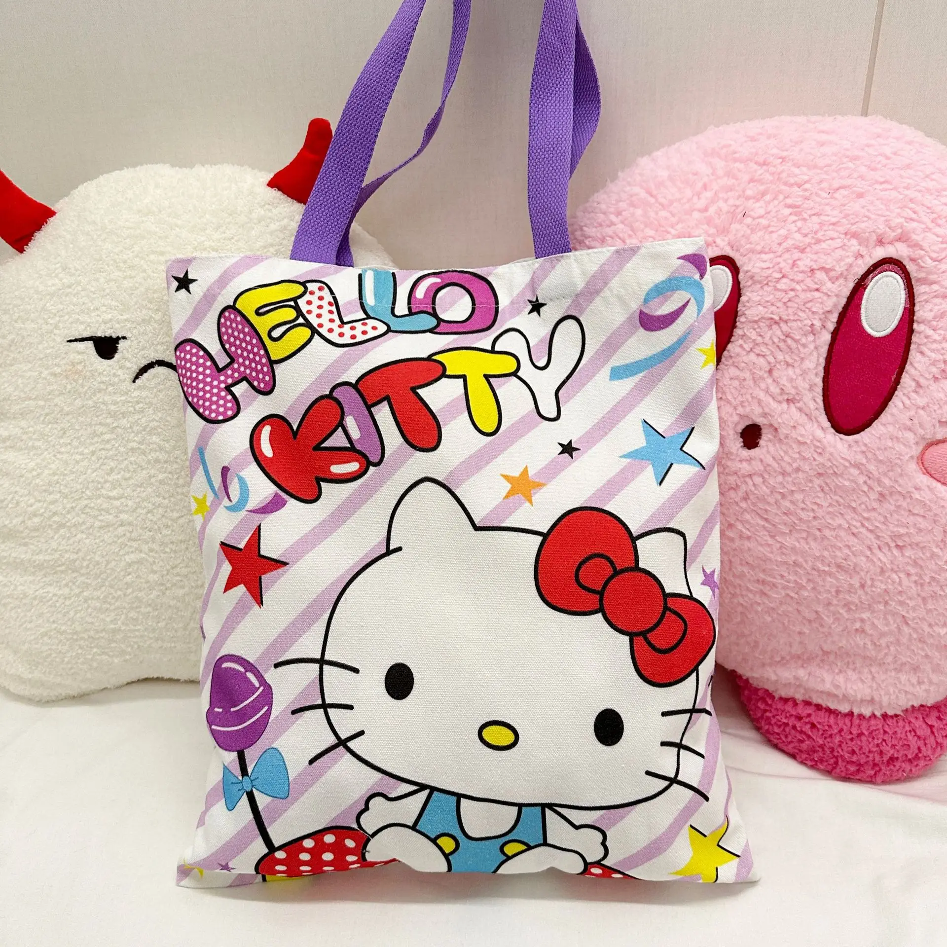wholesale kawaii women handbags girls portable cute shoulder bag fashion kids kitty big capacity canvas bags