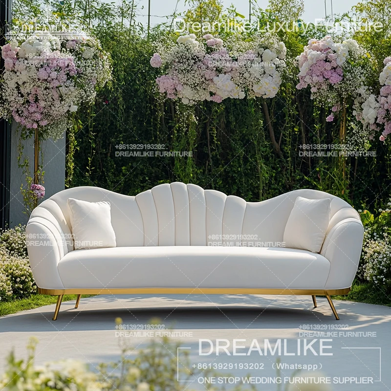Dreamlike Свадебный диван невесты и жениха из нержавеющей стали Ткань сценический