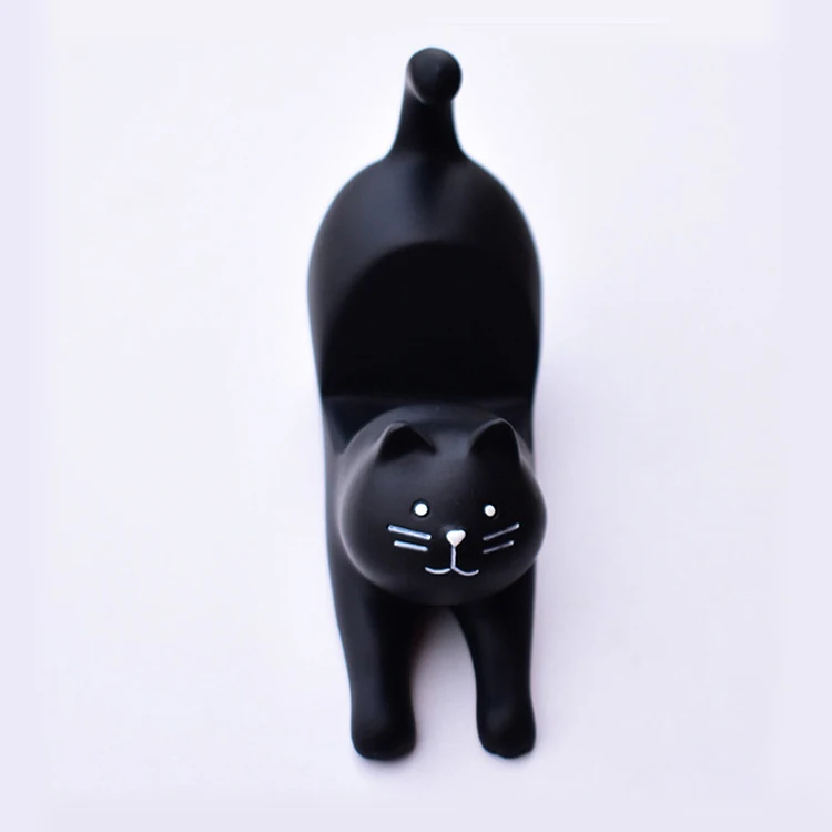 Desktop Stand Cat Shape Resin Mini Lazy Mobile Bracket 3D Cartoon Phone Accessories Portable Mobile Phone Bracket