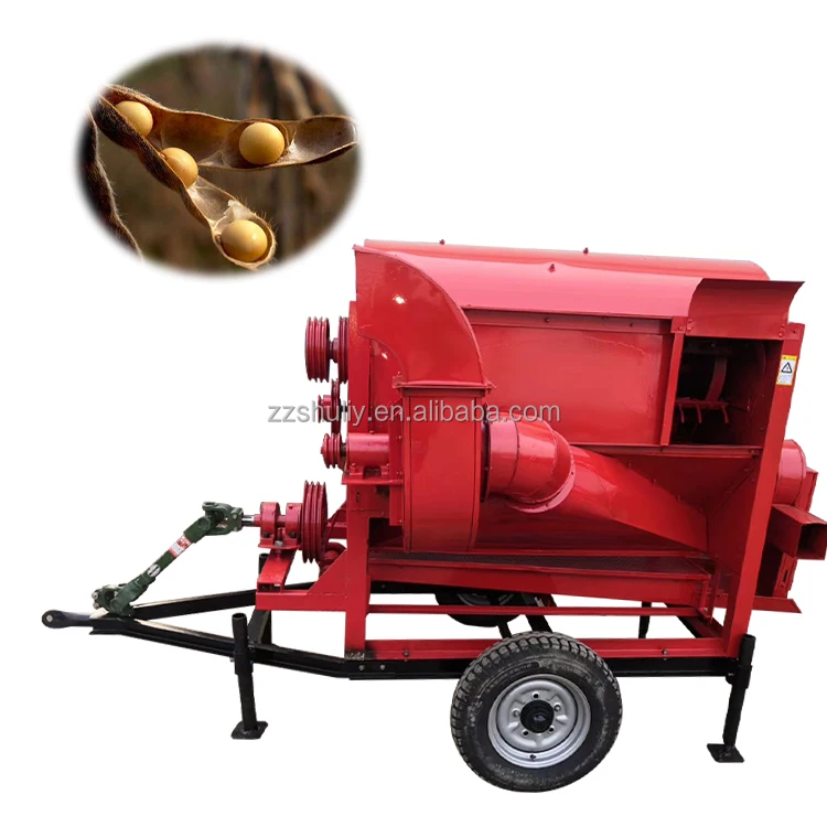 Заводская поставка, машина для молотья риса, пшеницы, сорго, сои, с большим колесиком