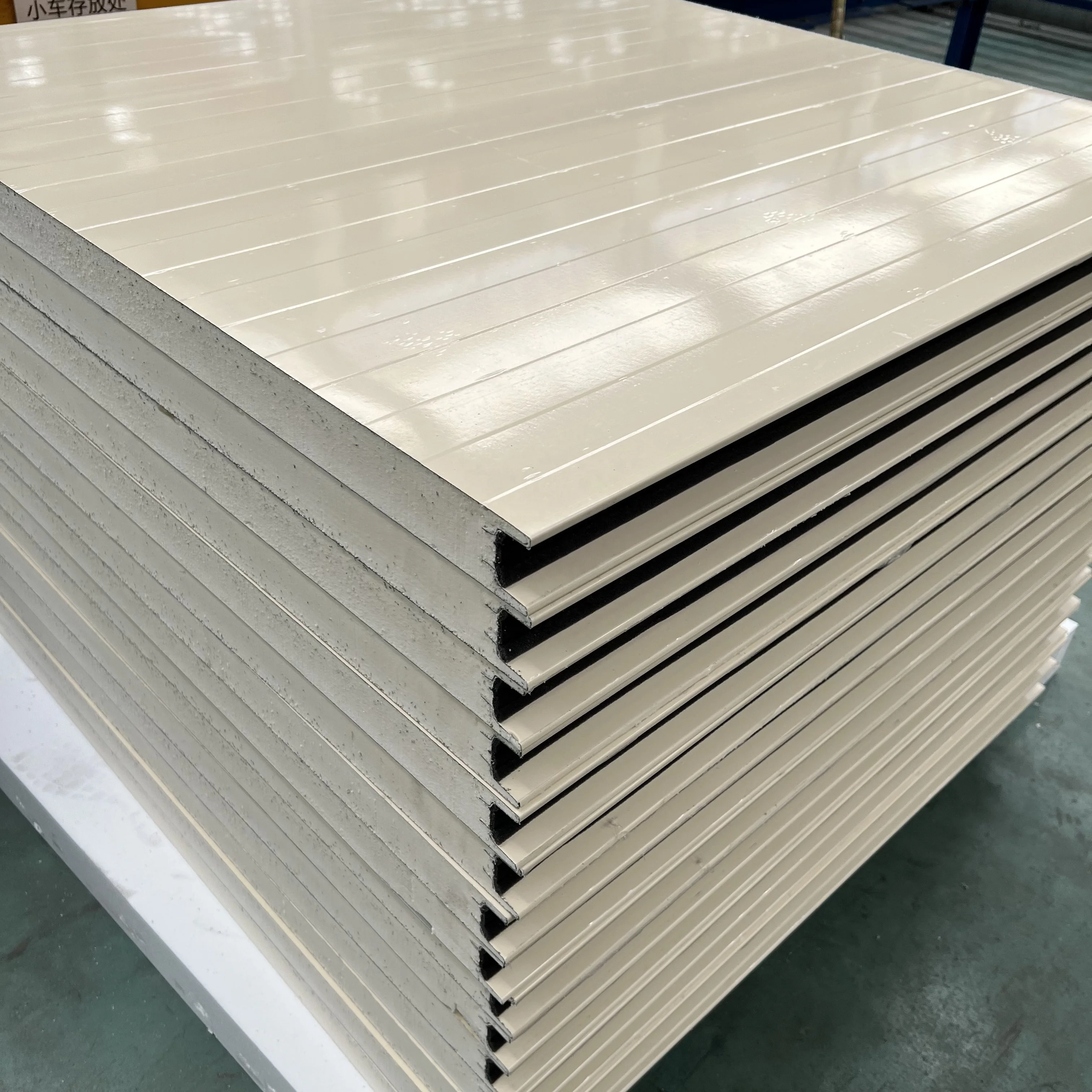 low price 30 40 50 80 100mm Polyurethane  PIR/PUR/PU  Foam wall prefab homes sip  sandwich Panels