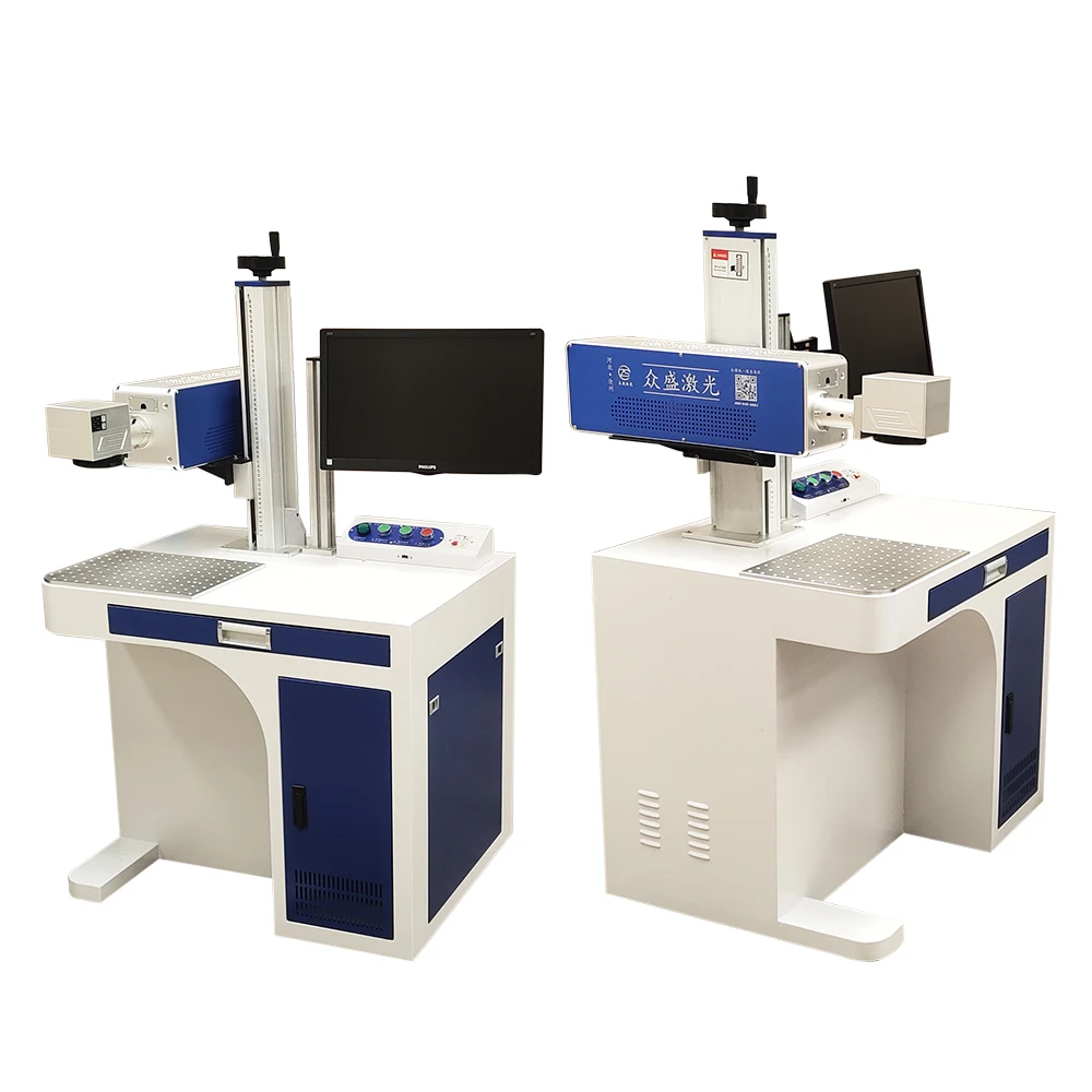 Desktop potable galvo co2 laser marking machine for Wood, Metal, Plastic tube, acrylic, leather