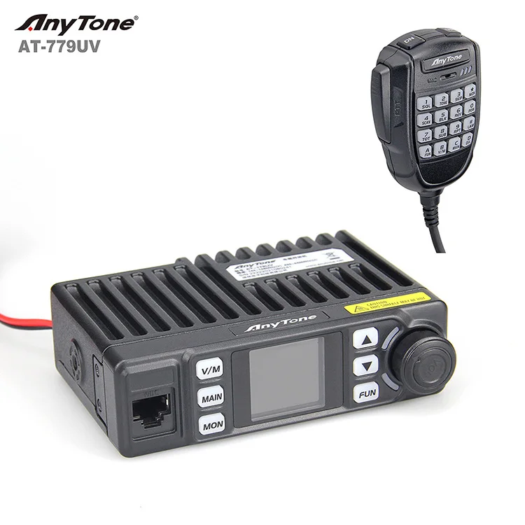 AnyTone, мобильный радиоприемник AT-779, Ультрафиолетовый приемопередатчик дальнего действия, 20 Вт, двухдиапазонный мини-сканер