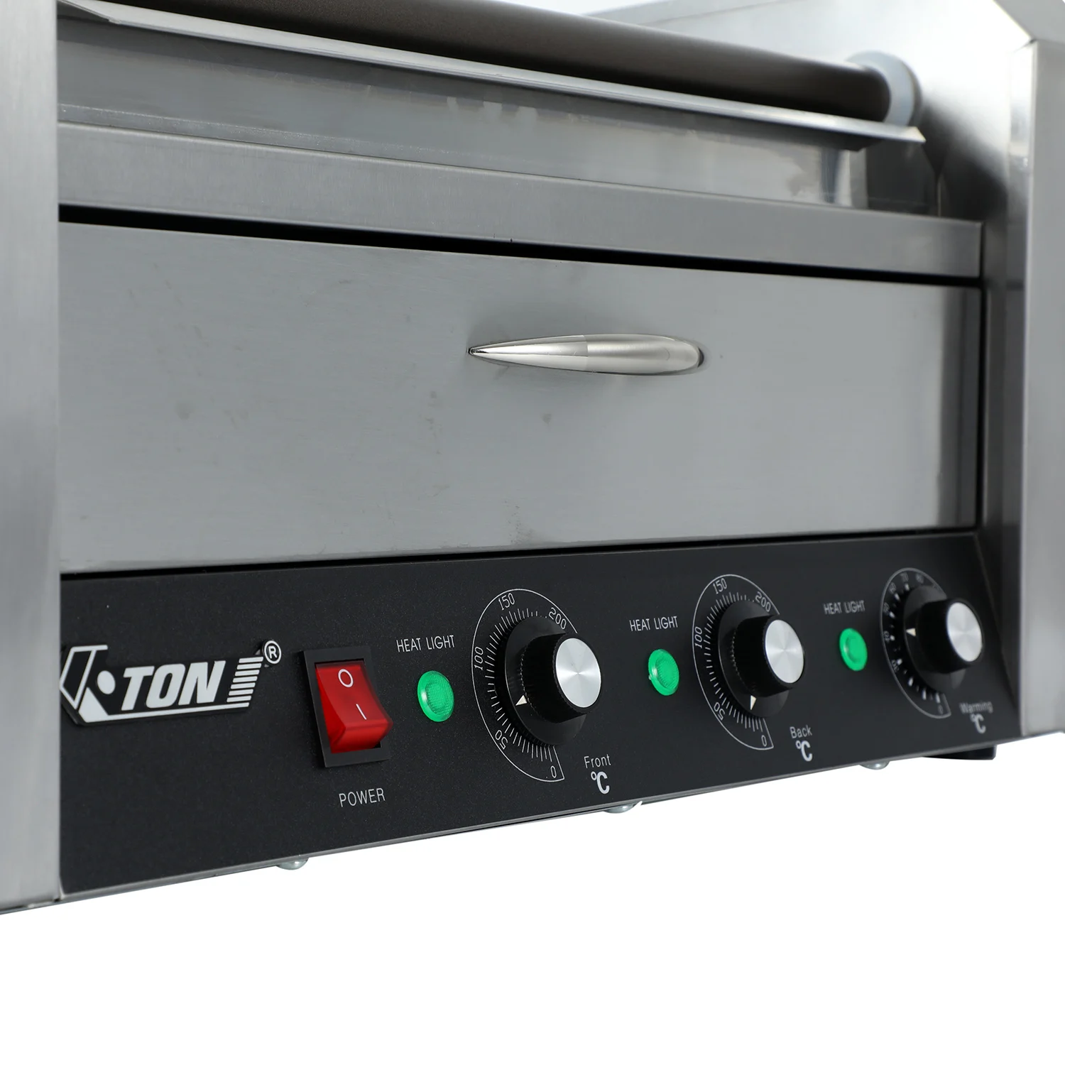 Commercial Hot Dog Roller with warming showcase Stainless SteelSausage Roller for party Camping Cooking Hot Dog Grill Machine