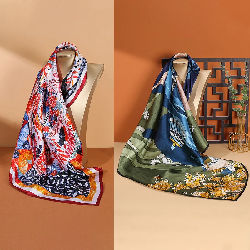 Personalised scarfs for women stylish 100% Mulberry Silk Scarfs for Women Lightweight Square Head Silk Hair Scarf for Sleeping