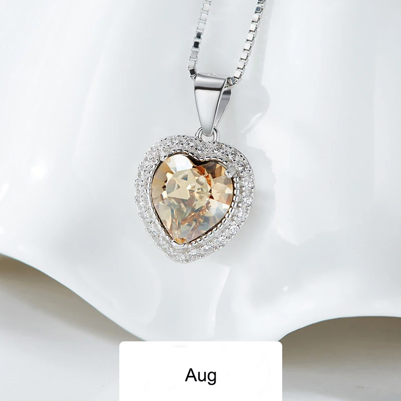 Diamond necklace,925 sterling silver necklace, zodiac necklace