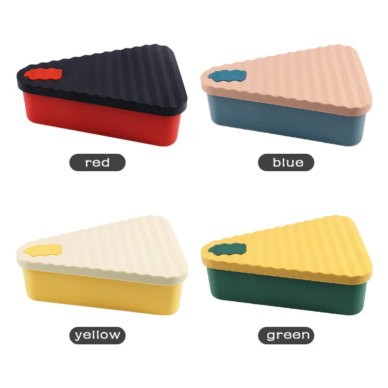 Food storage Pizza Storage box Silicone Reusable Pizza Container with 3 Microwavable Serving Trays