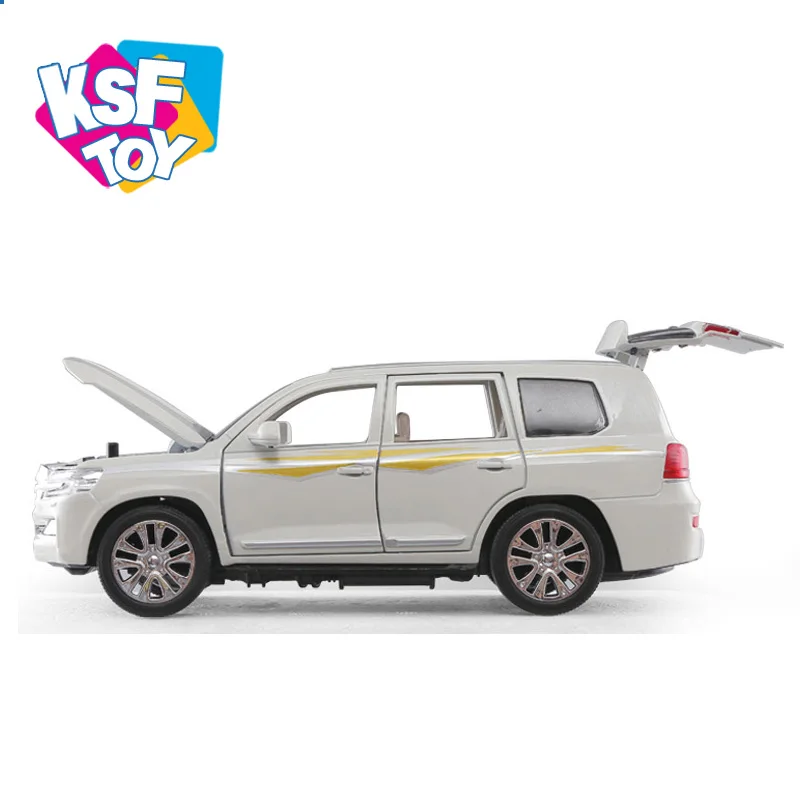 1:24 open door pull back car model diecast toy vehicles Pullback Metal Car With Light Music Battery