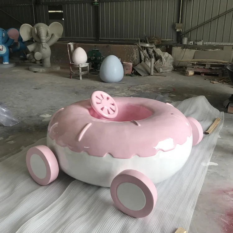FRP pleasure boating sculpture Outdoor park resin crafts decoration  Art landscape statue Cartoon character model