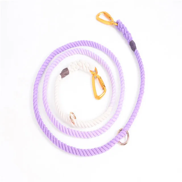 
Sier 5ft Ombre Rope Dog Leash Braided Cotton Heavy-quality material Cotton rope dog leash-Pet dog 