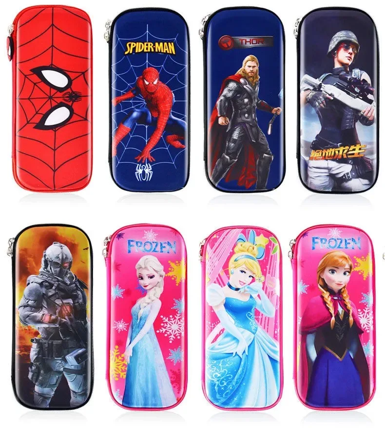 
Wholesale Custom Carton printed Pencil EVA Case Bag, Storage Plastic Pencil Bag 