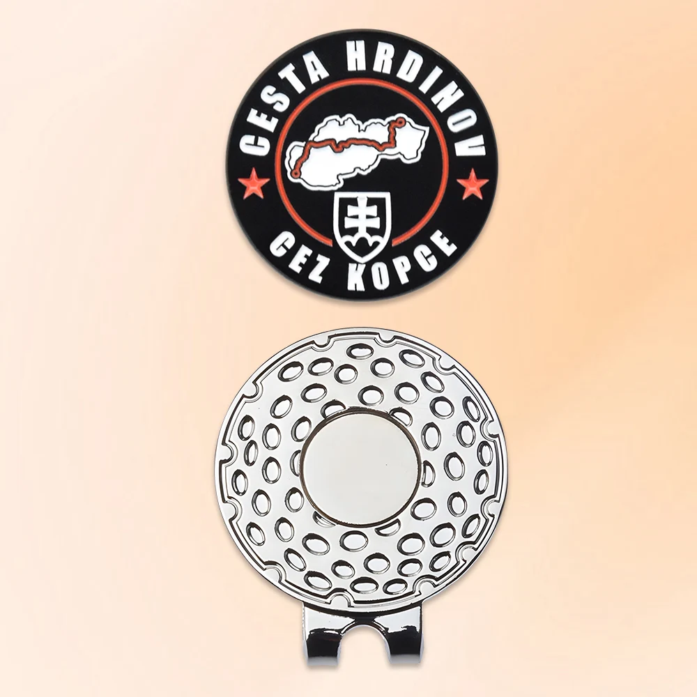 Wholesale golf hat clip with custom marker blank golf clip metal bulk magnet golf ball marker