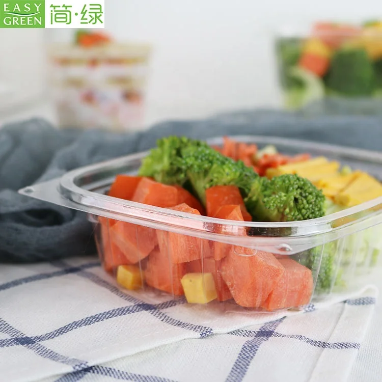 Easy Green Transparent Plastic Dry Fruit Container Packaging Disposable Vegetable Boxes With Lid