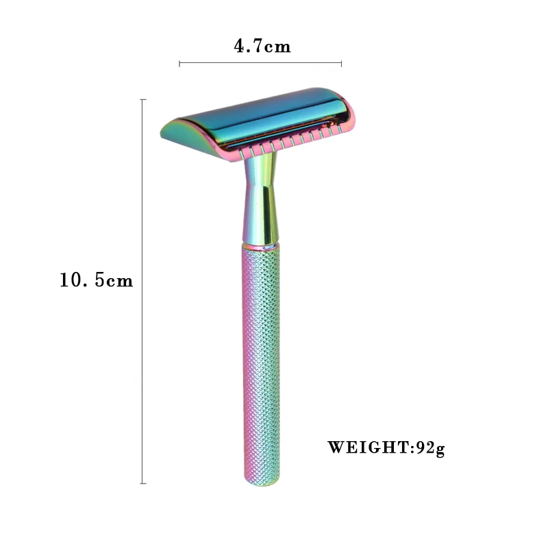 brass safety razor handle rose color razor double edge blade razor