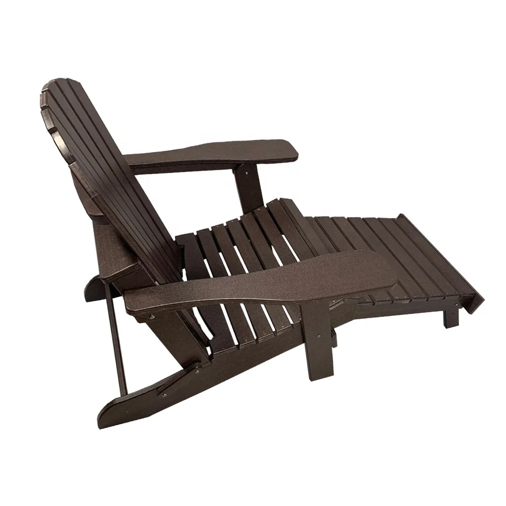 
High Quality factory price HDPE Fold Adirondack Chair with footrest 