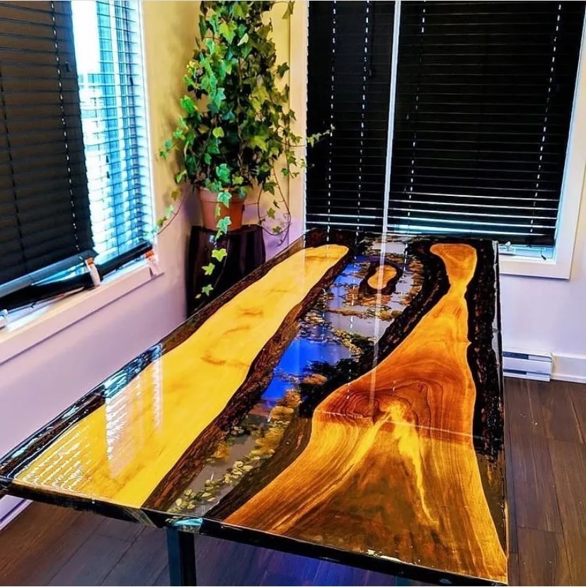 Wholesale Good Transparency Epoxy Resin Adhesive AB Glue epoxy resin table For Making River Table