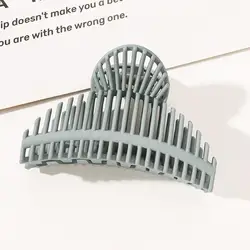 Simple and versatile shark plastic grip semicircle hairpin back hair claw hair accessories for women
