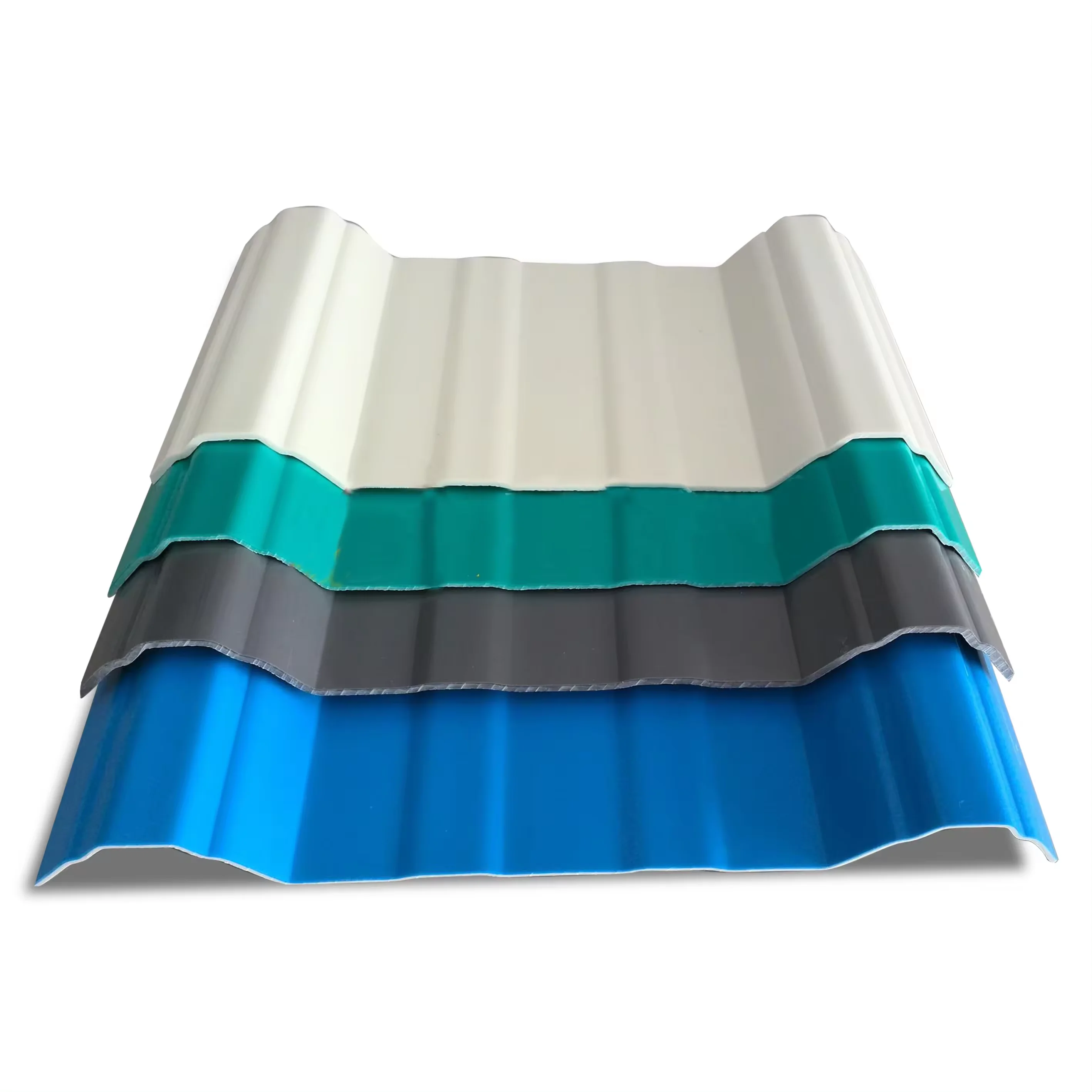 Waterproof 2 mm 2 layer corrugated upvc roofing sheet with ASA coated