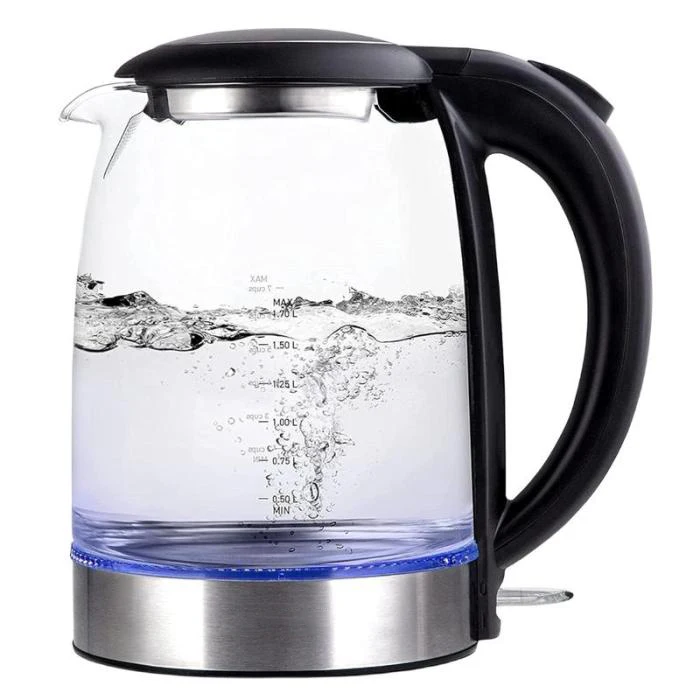 Electric Tea Kettle Pot Hot Water Kettle for Coffee Teapot Boiler & Heater Automatic Shut Off Clear Glass Electric Kettle