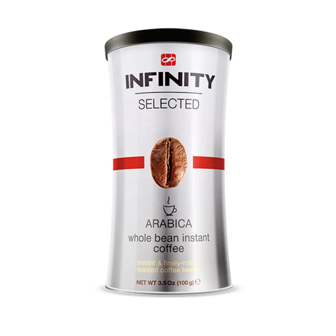 
Высушенный спреем бесконечности растворимого кофе 100 г в олове 